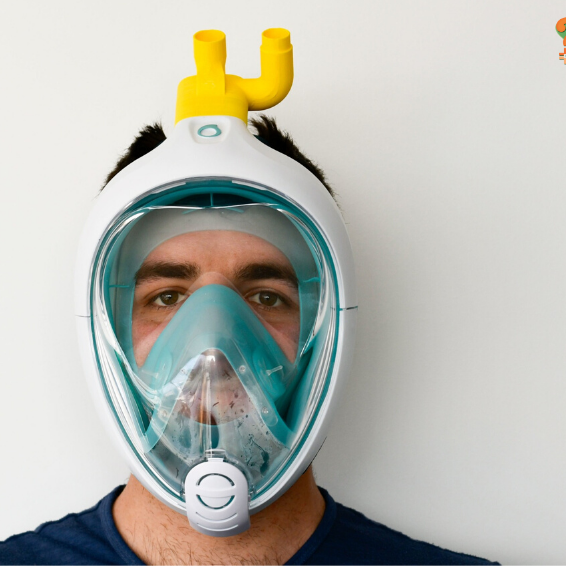 La maschera di Decathlon si trasforma in strumento per la ventilazione respiratoria