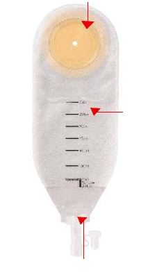 Sacca per drenaggio coloplast midi 300 ml 10 pezzi articolo  2215