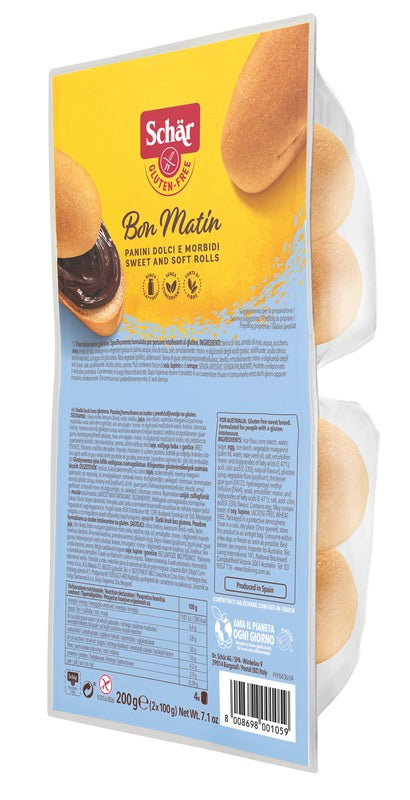 Schar bon matin panini dolci e morbidi senza lattosio 2 pezzi da 100 g
