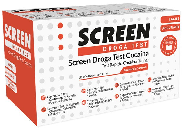 Screen droga test cocaina test antidroga con contenitore urina