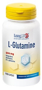 Longlife l-glutamine 100 capsule di gelatina da 620 mg