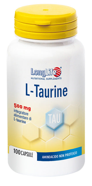 Longlife l-taurine 500 mg 100 capsule di gelatina da 6,2 g