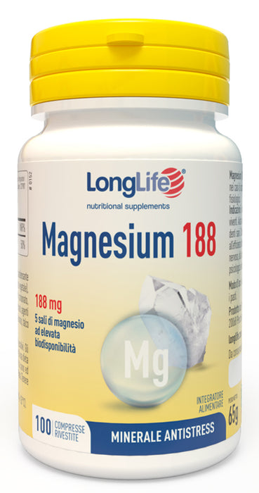 Longlife magnesium 188 100 compresse rivestite da 6,5 g