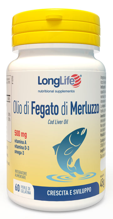 Longlife olio fegato merluzzo 500 mg 60 perle