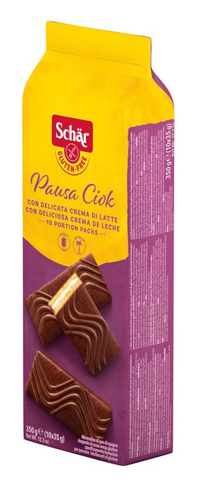 Schar pausa ciok merendine di pan di spagna con crema di latte 10 pezzi da 35 g