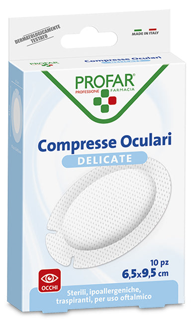 Compressa oculare con garza antiaderente 6,5x9,5 cm 10 pezzi profar