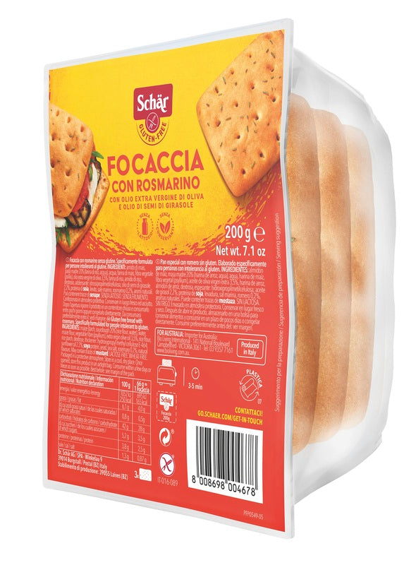 Schar focaccia con rosmarino senza lattosio 200 g