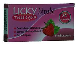 Licky caramelle bambini per tosse e gola fragola 70 g