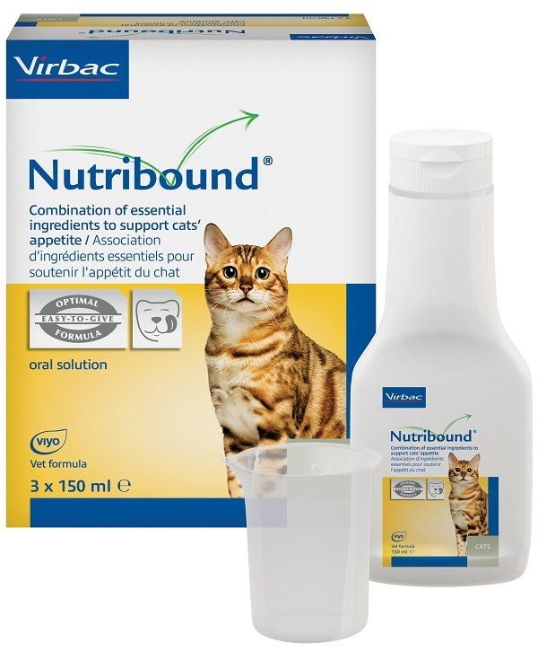 Nutribound soluzione orale appetibile per gatto 3 flaconi da 150 ml