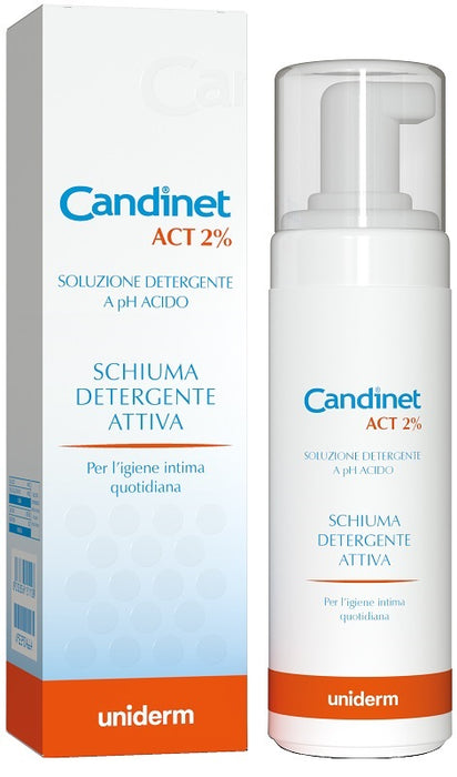 Candinet act 2% schiuma detergente attiva 150 ml