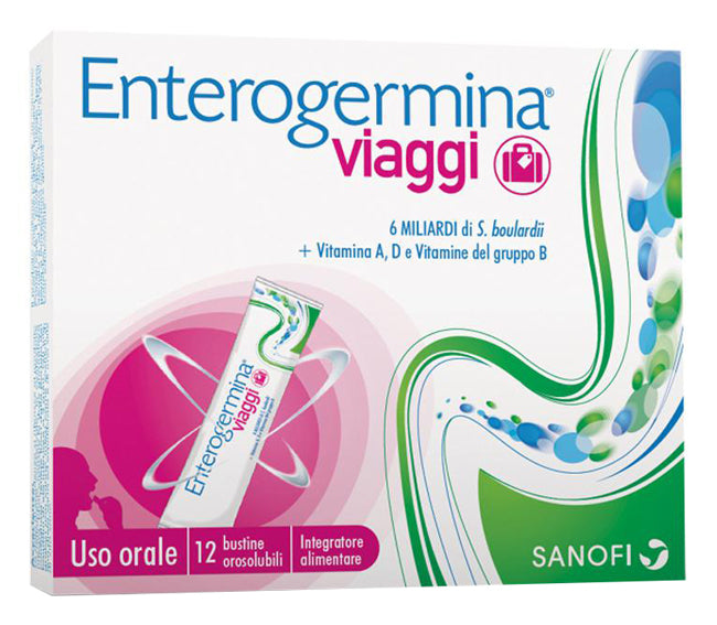 Enterogermina viaggi 12 bustine orosolubili confezione standard
