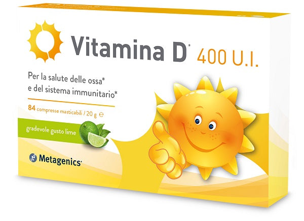 Vitamina d 400 ui 84 compresse masticabili gusto lime
