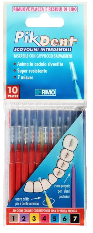 Pikdent stuzzicolino 4 rosso 10 pezzi