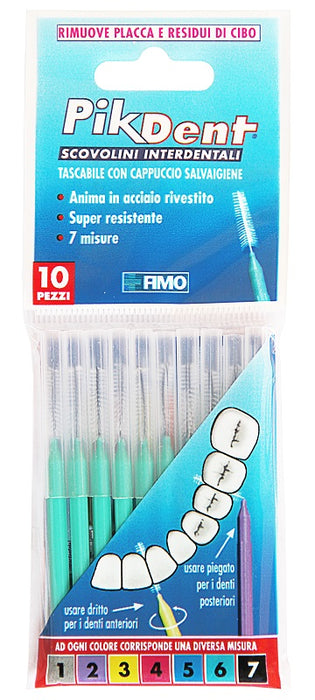 Pikdent stuzzicolino 6 verde 10 pezzi