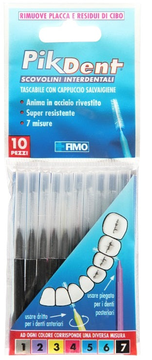 Pikdent stuzzicolino 7 nero 10 pezzi