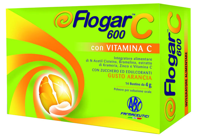 Flogar  c 600 con vitamina c 14 bustine gusto arancia