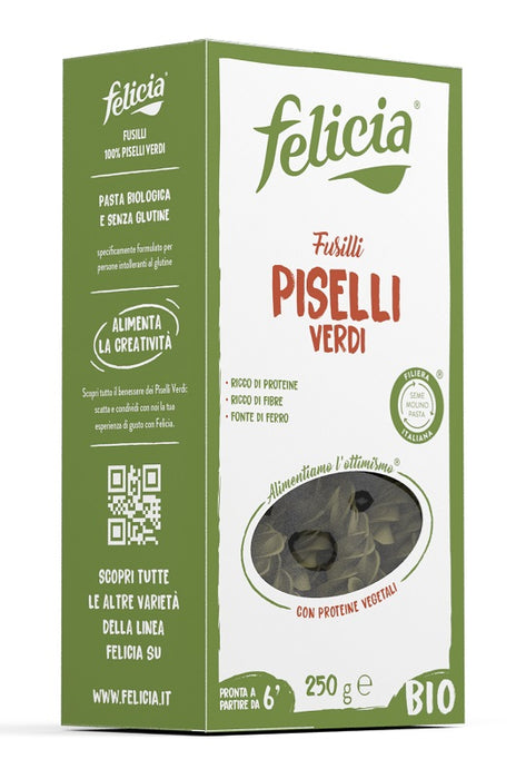 Felicia bio fusilli piselli verdi 250 g