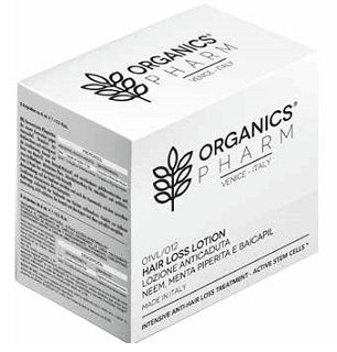Organics pharm hair loss lotion neem oil-peppermint-baicapil 12 fiale da 6 ml