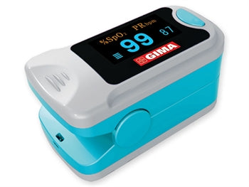 Pulsossimetro da dito pulsoximetro oxy-3 con display per misurazione diossigeno nel sangue e battito cardiaco con cordino e batterie