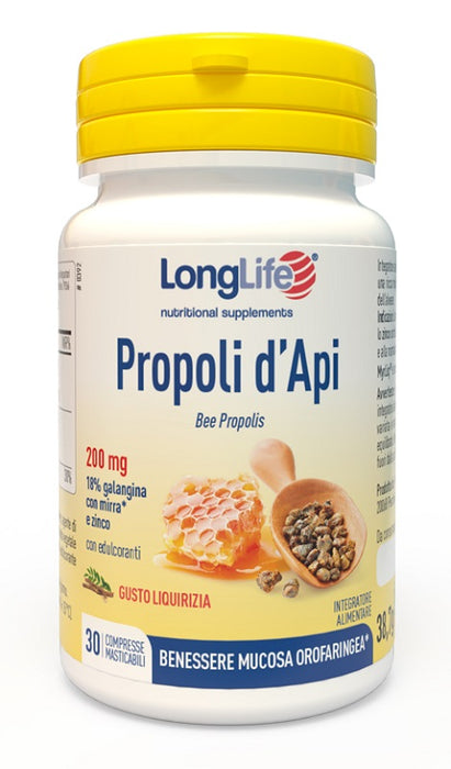 Longlife propoli d'api 30 compresse masticabili