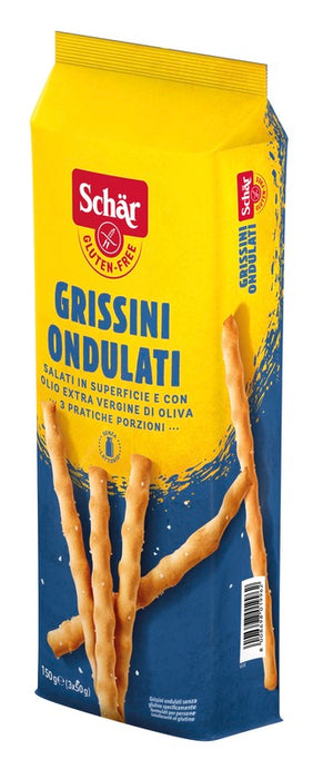 Schar grissini ondulati salati in superficie 3 porzioni da 50 g
