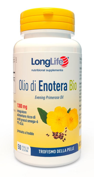 Longlife olio enotera bio 1300 mg 50 perle in gelatina