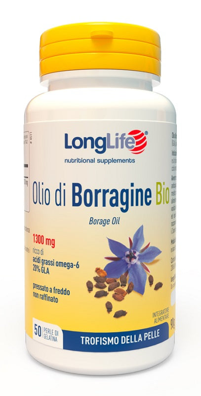Longlife olio borragine bio 50 perle in gelatina