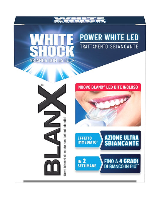 Blanx white shock trattamento sbiancante power white 30 ml + led bite