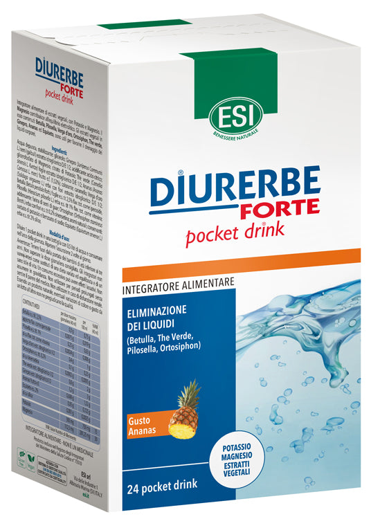 Esi diurerbe forte pocket drink ananas 24 x 20 ml