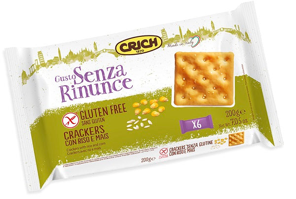 Gusto senza rinunce crackers con riso e mais 6 confezioni 200 g