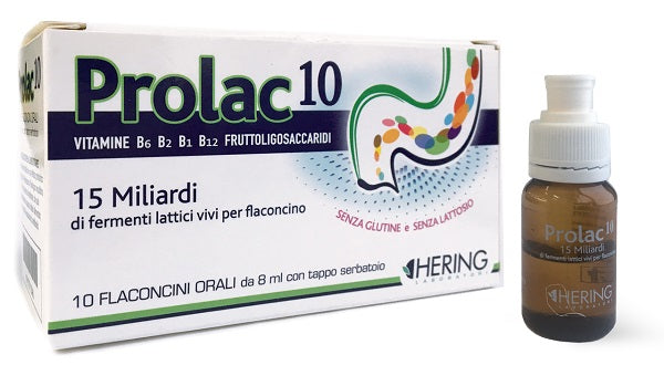 Prolac10 fermenti lattici 15 miliardi 10 flaconcini 8 ml