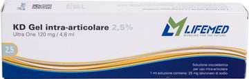 Siringa intra-articolare kd gel acido ialuronico 2,5% ultra one 120 mg/4,8 ml