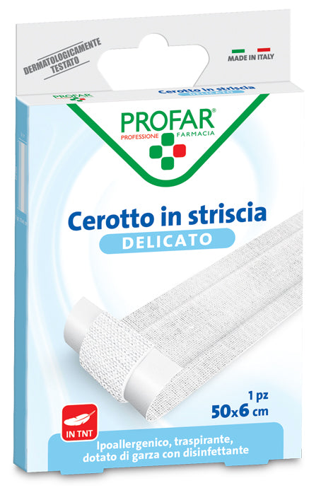 Cerotto tessuto non tessuto delicato 1 striscia 50x6 cm profar