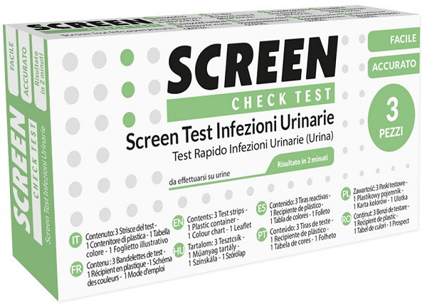 Screen test leucociti sangue nitrito e proteina urina screen test infezioni vie urinarie 3 pezzi