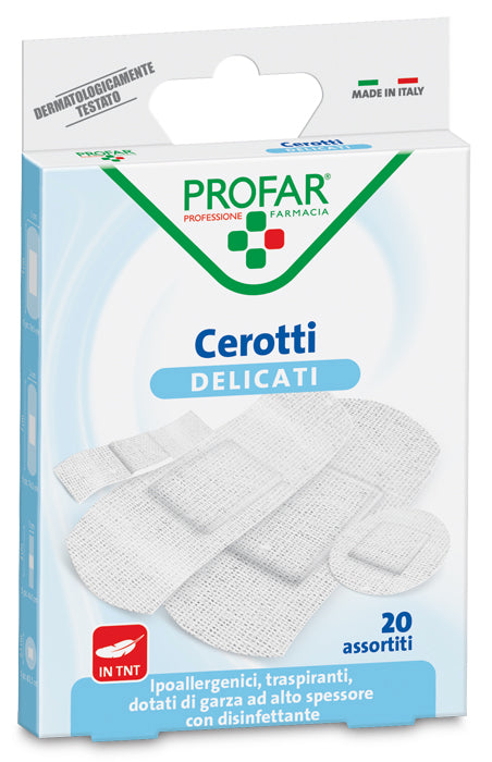 Cerotto tessuto non tessuto delicato assortiti 20 pezzi profar