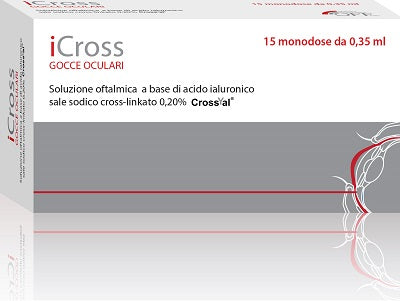 Icross soluzione oftalmica acido ialuronico cross-linkato 0,2% 15 monodosi da 0,35 ml