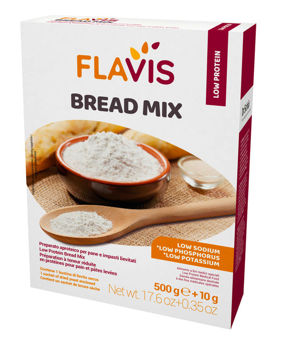 Flavis bread mix preparato per pane e impasti lievitati aproteici 500 g