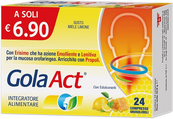Gola act miele e limone 24 compresse orosolubili