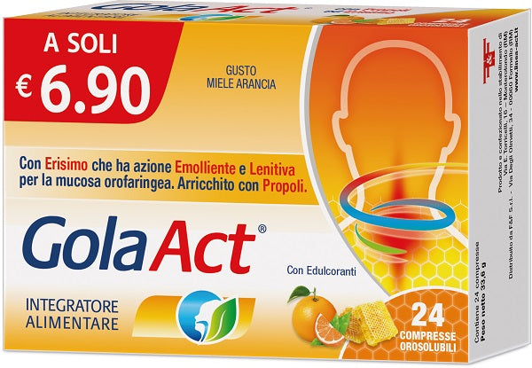 Gola act miele arancia 24 compresse orosolubili