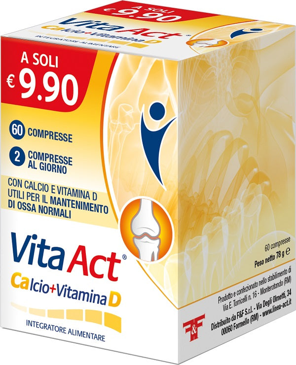 Vita act calcio + vitamina d 60 compresse