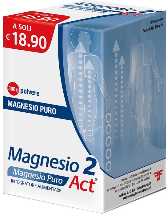 Magnesio 2 magnesio puro act polvere 300 g