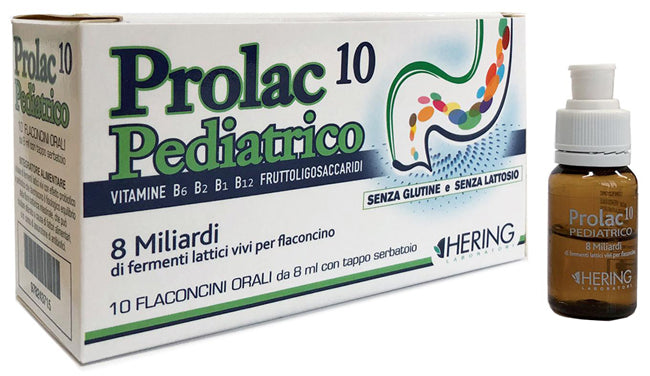 Prolac10 pediatrico fermenti lattici 10 flaconcini 8 ml