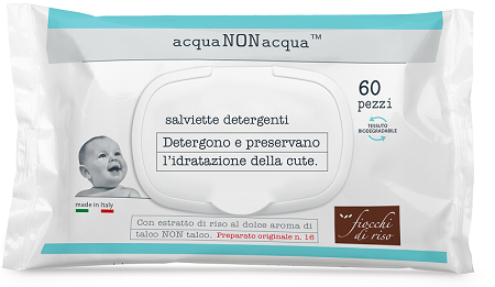 Fiocchi di riso acqua non acqua salviette detergenti 60 pezzi