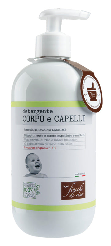 Fiocchi di riso detergente corpo/capelli talco 400 ml