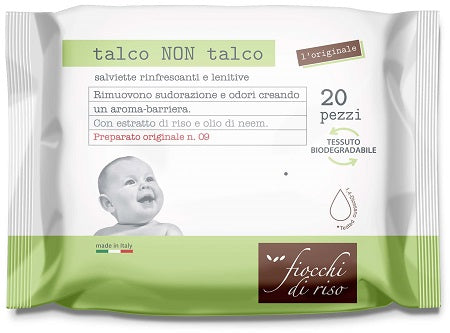 Fiocchi di riso salviette talco non talco