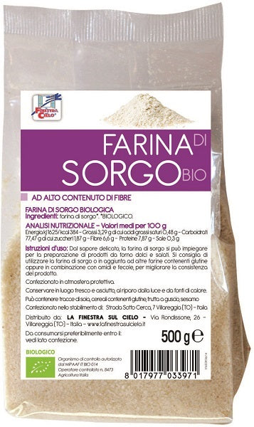 Fsc farina di sorgo bio ad alto contenuto di fibra 500 g