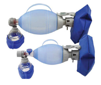 Pallone per rianimazione ambu pluriuso completo di maschera e reservoir per adulti