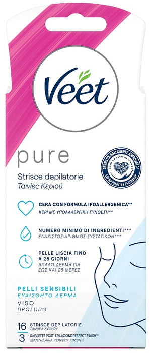 Veet strisce viso ipoall 16pz