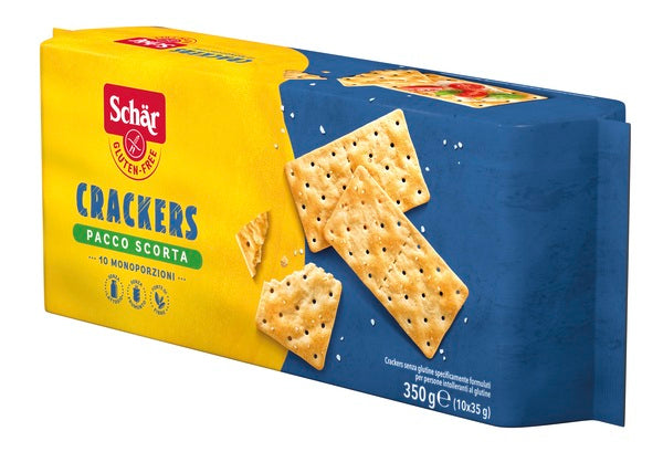 Schar crackers senza lattosio pacco scorta 10 monoporzioni da 35 g