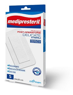 Medicazione post operatoria medipresteril delicata tnt 10x20cm 5 pezzi